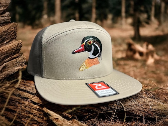 Wood Duck Hat, Duck hunting hat, embroidered trucker hat, gift for hunter