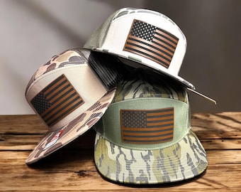 American Flag Hat Laser Engraved Patch Patriotic Hat Richardson 168