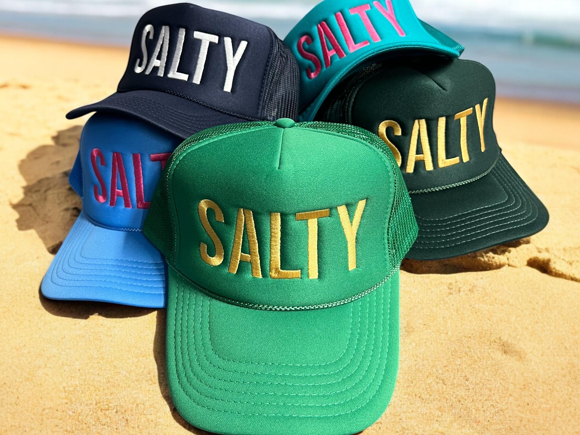 NEW SALTY Embroidered ☀️? Beach Go-er Cap Trucker Hat ??⛱️☀️?️?️⛱️?☀️?️ We are loving the monogrammed sun hat trend ☀️? We have  main image 4