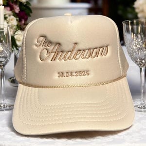 Custom Embroidered Wedding Trucker Hats: Personalized Party Favors