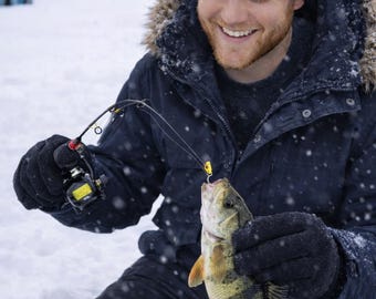 Fish Hook Beanie Hat, Fishing Knit Beanie, Ice Fishing Hat, Outdoorsman Beanie, Fisherman Gift, Winter Fishing Hat