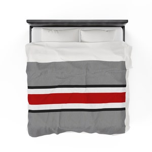 Ohio State Stripe inspired Blanket