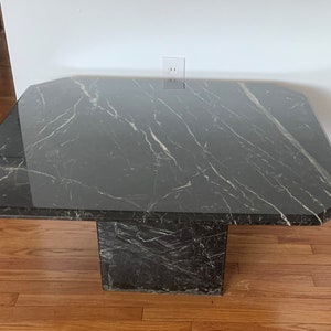 Vintage Black Italian Marble Coffee Table