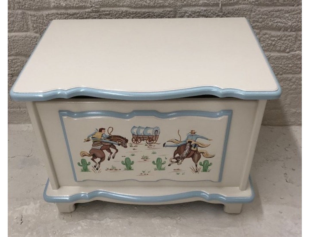 Small Cowboy Toybox With Your Childs Name on the Lid Etsy UK