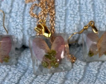 Pendant and Earrings