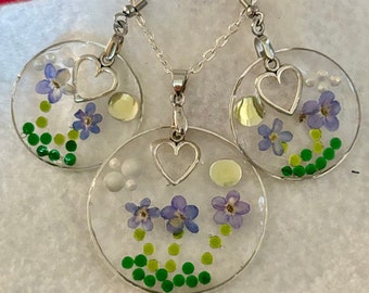 Pendant and Earrings