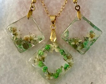 Pendant and Earrings