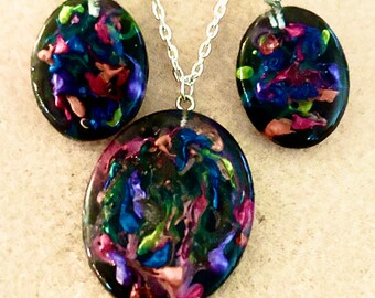 Pendant and Earrings