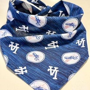 LA Baseball Team Dog Bandana- Cotton or Flannel Print