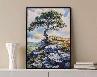 Cliffs of Moher Watercolor Painting | Irish Landscape Art Print