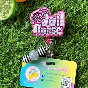 Jail Nurse Badge Reel – Corrections Nurse ID Clip, Funny Prison RN Badge Holder, Unique Badge Reel for Detention Healthcare Workers