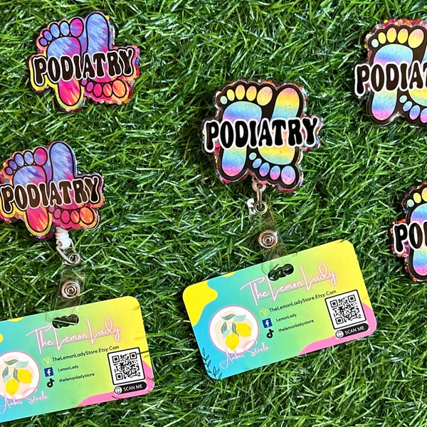 Podiatry Badge Reel, Podiatrist Badge Reel,  Badge Reel, Cute Badge Reel, Foot Badge Reel, Foot Doctor