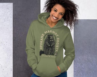 Sudadera con capucha de la Sociedad de la Marmota de Spokane