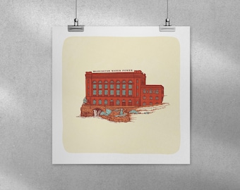 Spokane Washington Print: Washington Water Power Building
