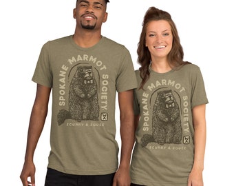 Spokane Marmot Society T-shirt - Olive Green