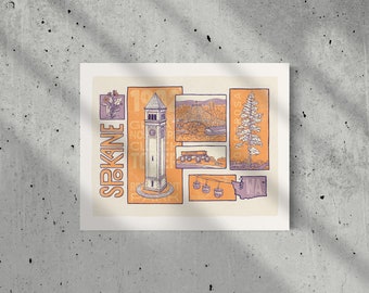 Spokane Collage Print