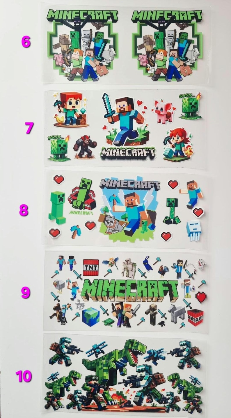 Children's/Kids Inspired Character Themed 16oz Plastic Cups,Plastic Libbey Cans, Roblox, Minecraft, Fortnit Tumbler Cups, Personalised Gifts image 7