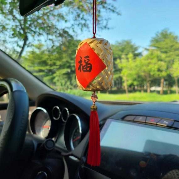 Buy Car Mirror Hanging Chinese Style Bamboo Lantern Cute Car