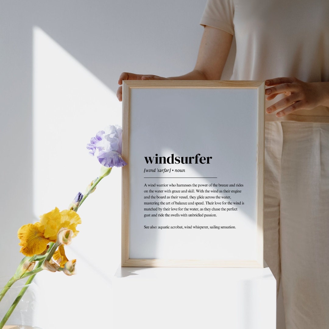 Windsurf Poster Windsurfer Definition Windsurf Gift Windsurfing