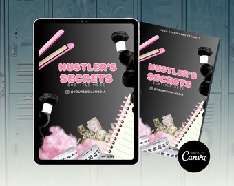 Ebook cover template, Editable on canva, Planner cover, Training Manual, List vendor, Hair seller, Hairstylist, wig, Masterclass