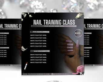 DIY Nail training, Course, Nail tech, instagram post, 1-on-1 training, class, masterclass