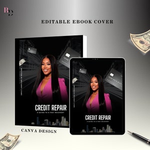 Credit repair ebook cover template, DIY, Editable on canva, Planner, Credit recovery, Credit masterclass, Tax accountant, PLR cover page