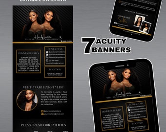 Editable Acuity Scheduling template, Canva design, Web banners (Instant Download)