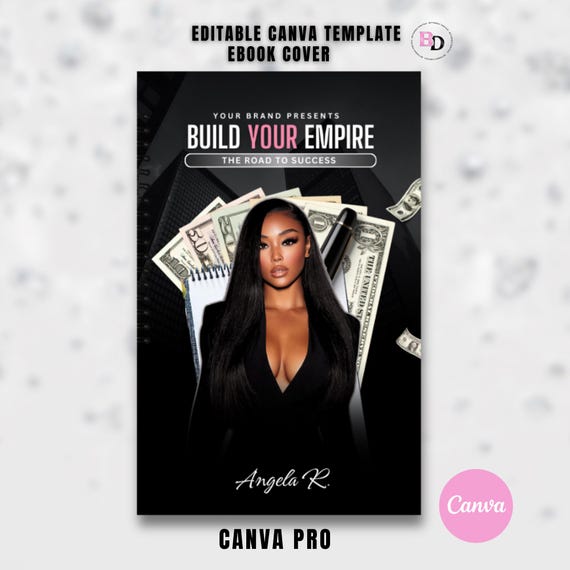 Editable ebook cover template, canva ebook, digital book, feminine ebook, instant download