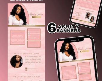 Editable Acuity Scheduling template, Canva design, Web banners (Instant Download)