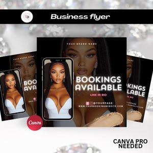 DIY Premade makeup flyer, Social media post, Editable template on Canva, Makeup artist bookings, Book now, Instagram post