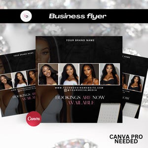 DIY Bookings available flyer, Editable on Canva, Hairstylist, Premade template, Wig, Braider, Instagram post, Book now