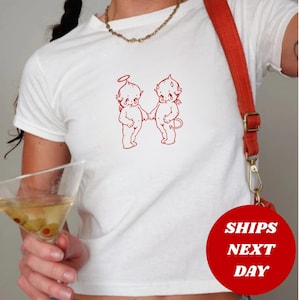 Sonny angel baby tee, kewpie angel graphic tee, aesthetic tee, kawaii trendy shirt, fun graphic comfort colors, cute y2k iconic tshirt