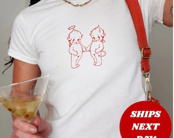 Sonny angel baby tee, kewpie angel graphic tee, aesthetic tee, kawaii trendy shirt, fun graphic comfort colors, cute y2k iconic tshirt