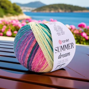 YarnArt Summer Dream Filato morbido e colorato per scialli, top e maglieria leggera