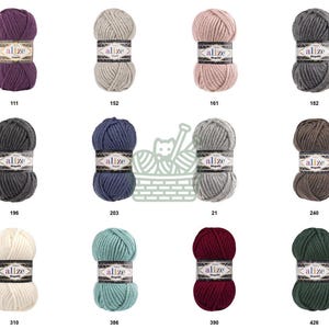 Alize Superlana Megafil Super Bulky Wool Acrylic Yarn for Fast Chunky Knits Oversized Sweaters & Blankets Quick Cozy Projects image 3