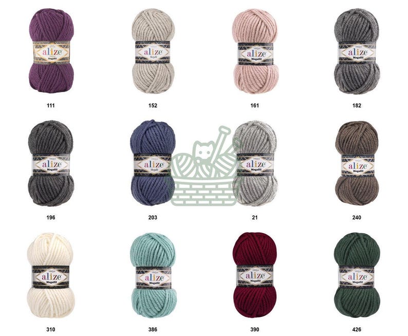Alize Superlana Megafil Super Bulky Wool Acrylic Yarn for Fast Chunky Knits Oversized Sweaters & Blankets Quick Cozy Projects image 3