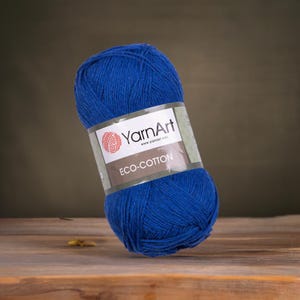 YarnArt Eco Cotton Recycled Cotton Yarn for Knitting and Crocheting Eco-Friendly Lightweight Yarn for Summer Projects