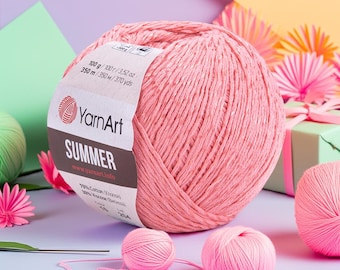 YarnArt Summer Cotton and Viscose Blend Yarn for Light Breathable and Shiny Summer Projects