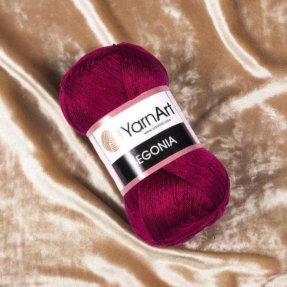 YarnArt Begonia 100 Percent Mercerized Cotton Yarn for Summer Clothes and Accessories