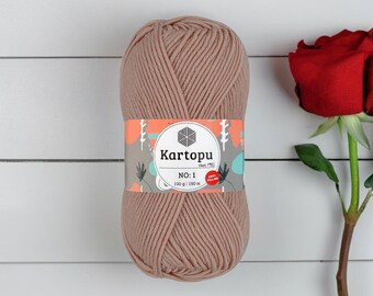 Kartopu No 1 Garn Anti-Pilling Mjukt Akrylgarn Perfekt för Vardagsstickning, Babyprojekt och Varma Accessoarer