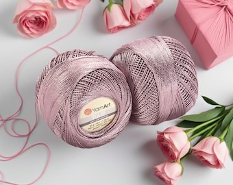 YarnArt Tulip Shiny Mercerized Microfiber Yarn for Elegant Crochet Lacework and Accessories