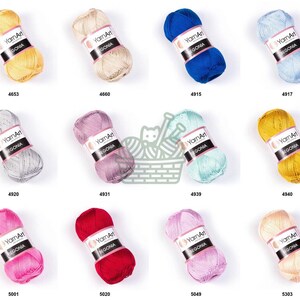 YarnArt Begonia 100 Percent Mercerized Cotton Yarn for Summer Clothes and Accessories image 4
