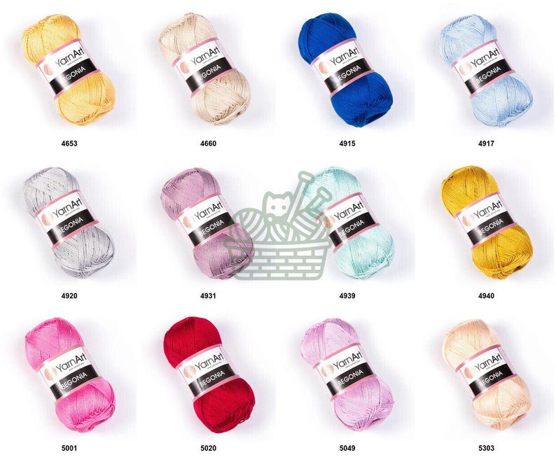 YarnArt Begonia 100 Percent Mercerized Cotton Yarn for Summer Clothes and Accessories image 4