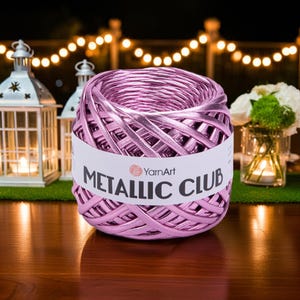 YarnArt Metallic Club Glitter Yarn for Festive Crochet Glamorous Knitting and Party Pieces