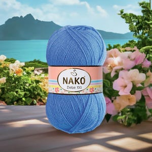 Nako Bebe 100 Yarn Soft Anti-Pilling Baby Yarn for Clothes Blankets and All Seasons Gentle on Baby Skin