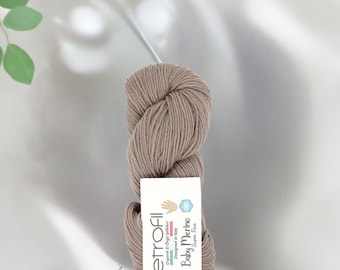 Etrofil Baby Merino 1 GOTS Certified Superwash Merino Wool Yarn for Baby Clothes Blankets Hats Scarves Shawls Knitting Crochet Projects 200m