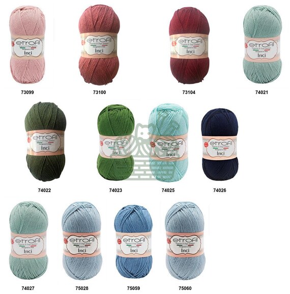 Etrofil Inci Yarn Elegant Shiny Yarn for Light Garments Soft and