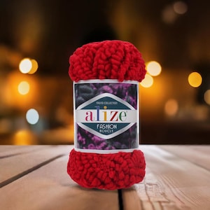 Alize Fashion Boucle 70% Acrylic Bulky Yarn for Curly Amigurumi Hair Textured Yarn for Winter Scarves Hats Statement Accessories