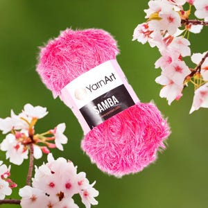 YarnArt Samba Eyelash Yarn（ヤーンアート サンバ アイラッシュヤーン）ふわふわのスカーフ、おもちゃ、楽しいアクセサリー、大胆なニットウェアに