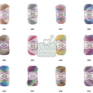 Alize Cotton Gold Batik -Self Striping Yarn For Summer Projects Cotton Yarn For Amigurumi Soft Yarn For Crochet Toys Lightweight Cotton Yarn image 3